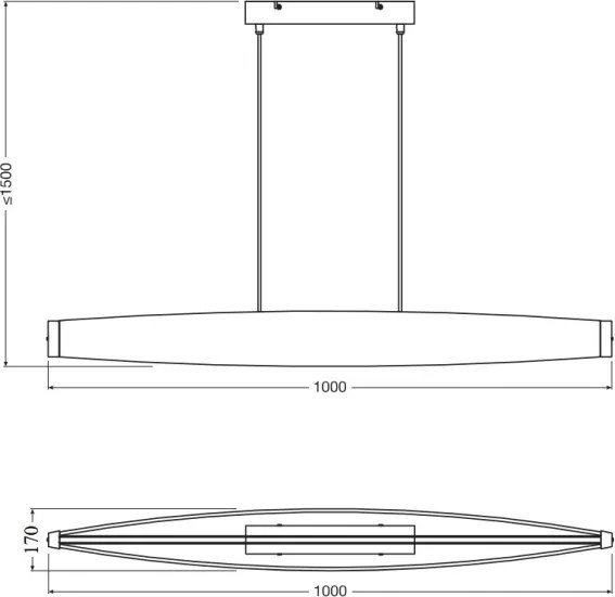 Osram - Lampada a sospensione con cavo DECOR FLAT LED/23W/230V, grigio