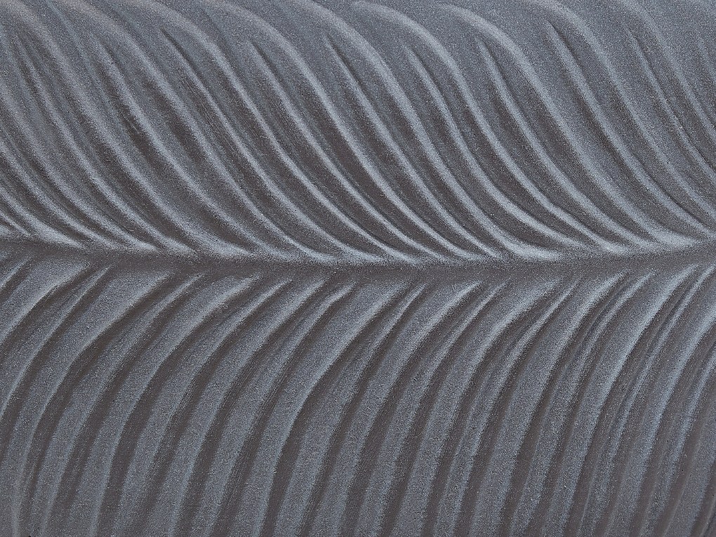 Vaso da fiori argilla grigio 35 x 35 x 19 cm FTERO Beliani