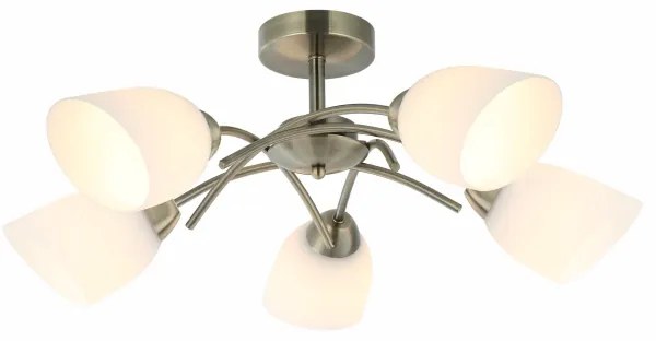 Lampadario a plafone DONNA 5xE27/60W/230V patina