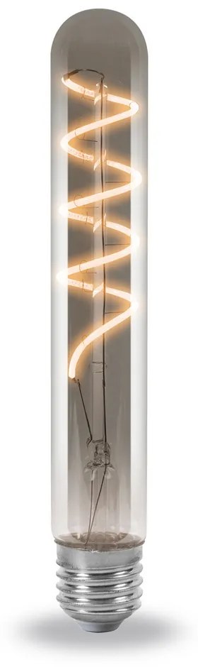 Lampadina Led Titanio Fumé a Filamento E27 T30 a Tubo 4W decorativa Bianco caldo 2200K Novaline