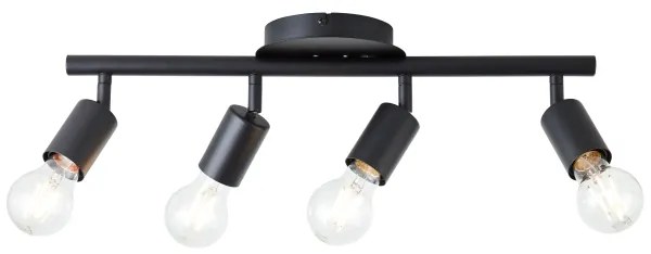 Brilliant - Lampada a spot 4xE27/28W/230V nera