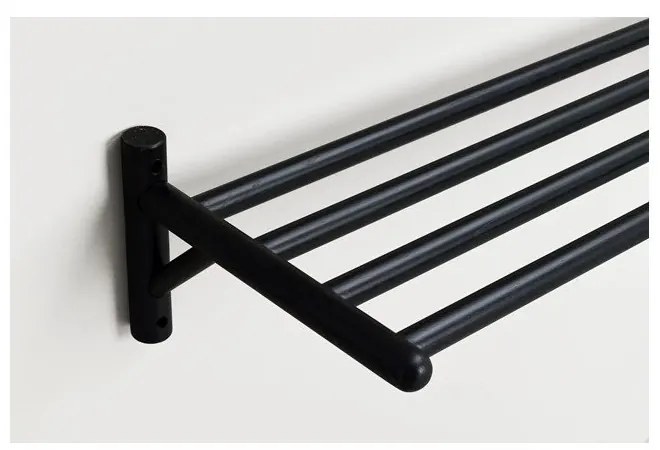 Scarpiera sospesa nera in legno di quercia Milford - Rowico