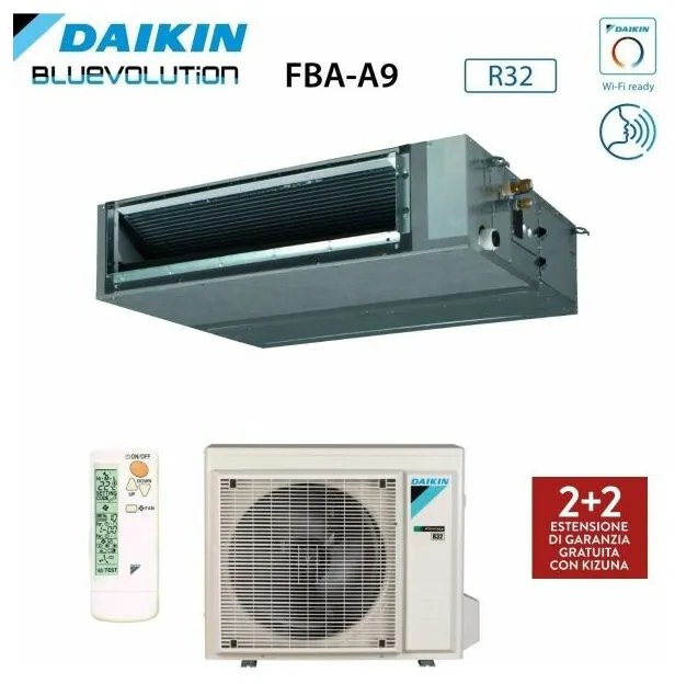 Climatizzatore Condizionatore Daikin Bluevolution Canalizzato Media Prevalenza 12000 Btu FBA35A Monofase R-32 Wi-Fi Optional - Garanzia Italiana