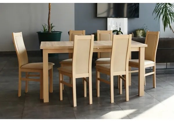 Sedia da pranzo ZOE rovere/crema