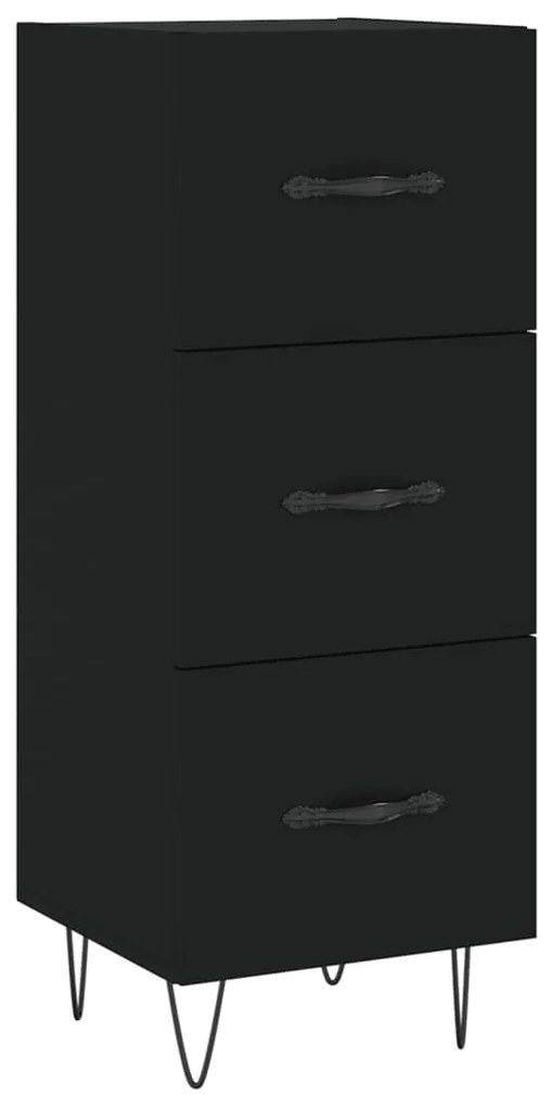 Credenza nero 34,5x34x90 cm in legno multistrato