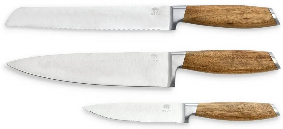 Set di coltelli con lama in acciaio inox 3 pz – Holm