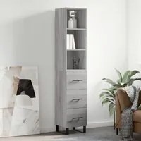 Credenza Grigio Sonoma 34,5x34x180 cm in Legno Multistrato 3189731