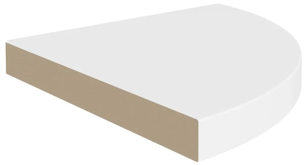 Scaffale angolare a parete bianco 35x35x3,8 cm in mdf