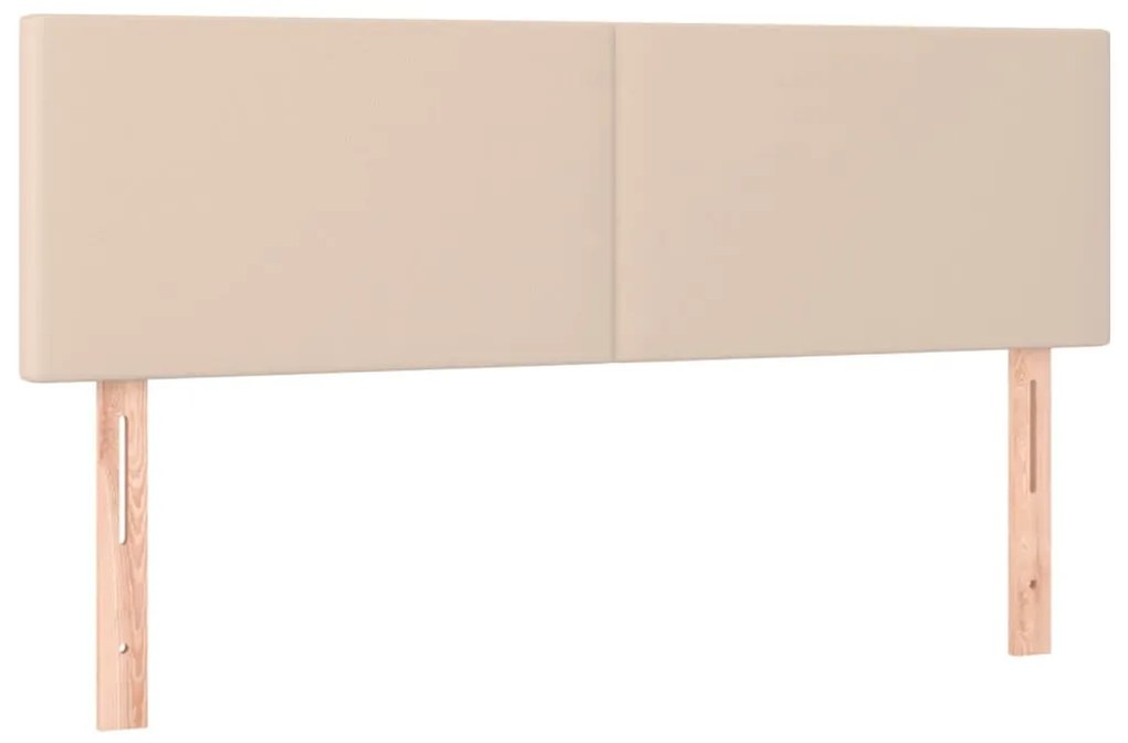 Testiera cappuccino a led 144x5x78/88 cm in similpelle