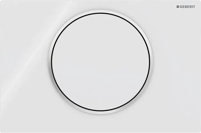 Geberit 115.758.KJ.5-Pulsante di scarico Sigma10 24,6x16,4 cm bianco/cromo lucido