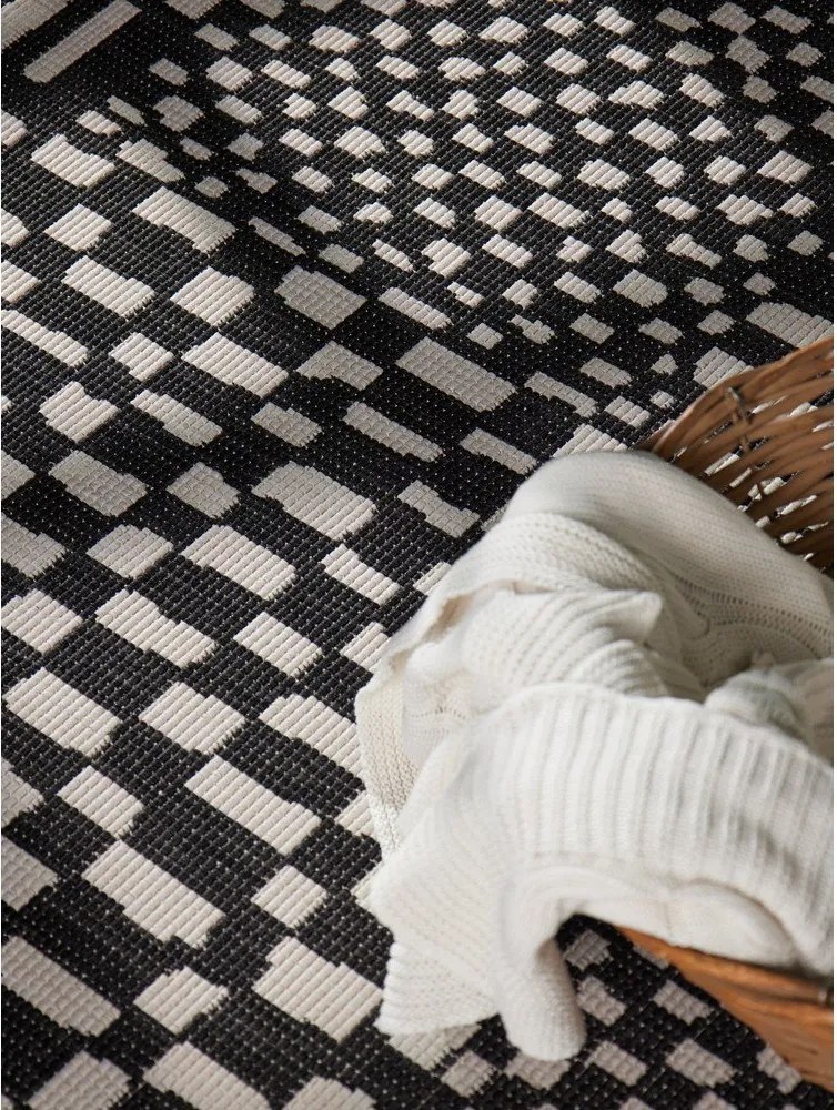 Tappeto da interno/esterno nero/color crema 160x230 cm Haringey Barkham – Ted Baker