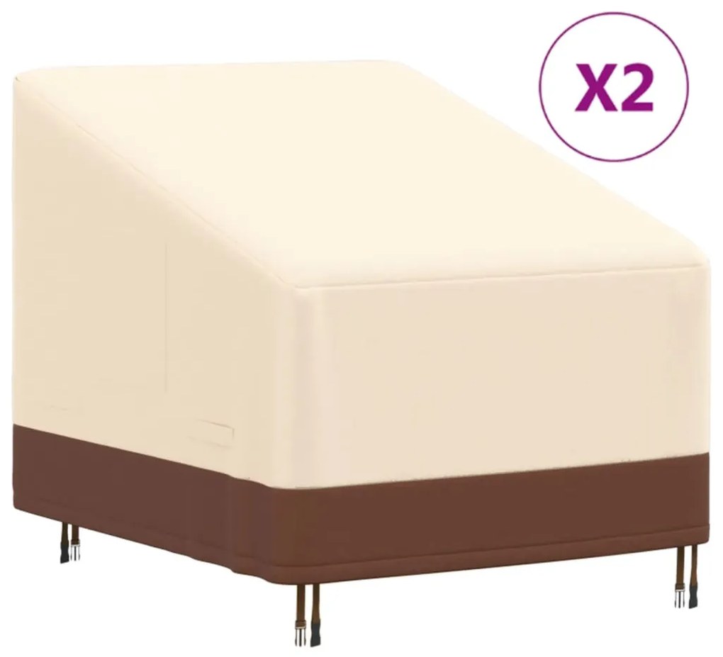Coperture Poltrona Da Giardino 2pz 79x97x48/74 Cm 600d Oxford /