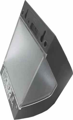 Lampada da parete solare con sensore LED/3W/3,7V 1200 mAh IP54 antracite