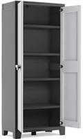 Keter armadio tuttopiani titan xl cm. 80x44x182 h col. antracite/grigio - Keter