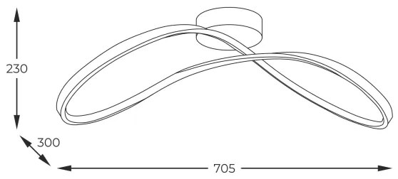 Zuma Line 19600C-BK - Lampadario a plafone LED ERDA LED/45W/230V 3000/4000/6000K