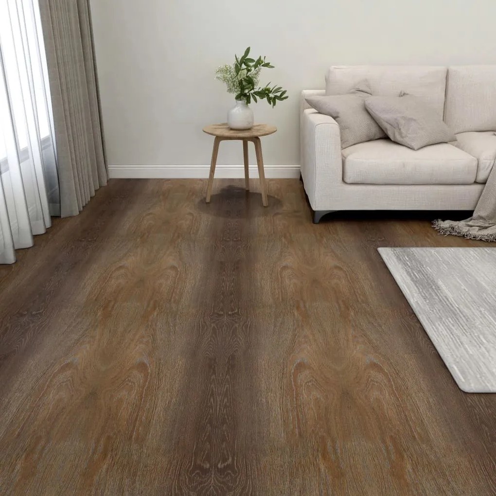 Listoni Per Pavimenti Autoadesivi 20 Pz İn Pvc 1,86 M² Marroni /