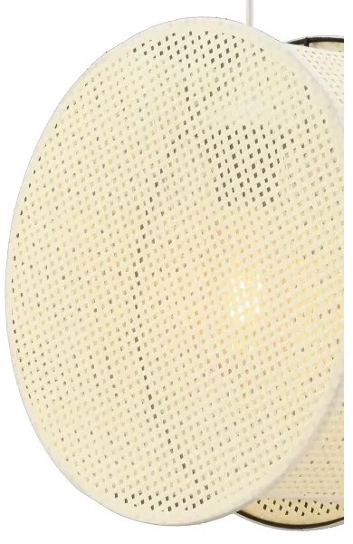 Lampada a sospensione con cavo BIG DRUM 1xE27/60W/230V color crema