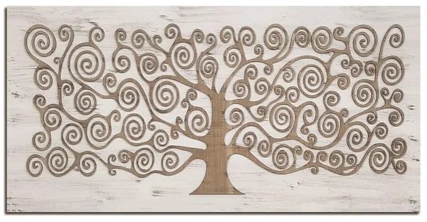 Quadro albero della vita Klimt 60x120 cm figura intagliata