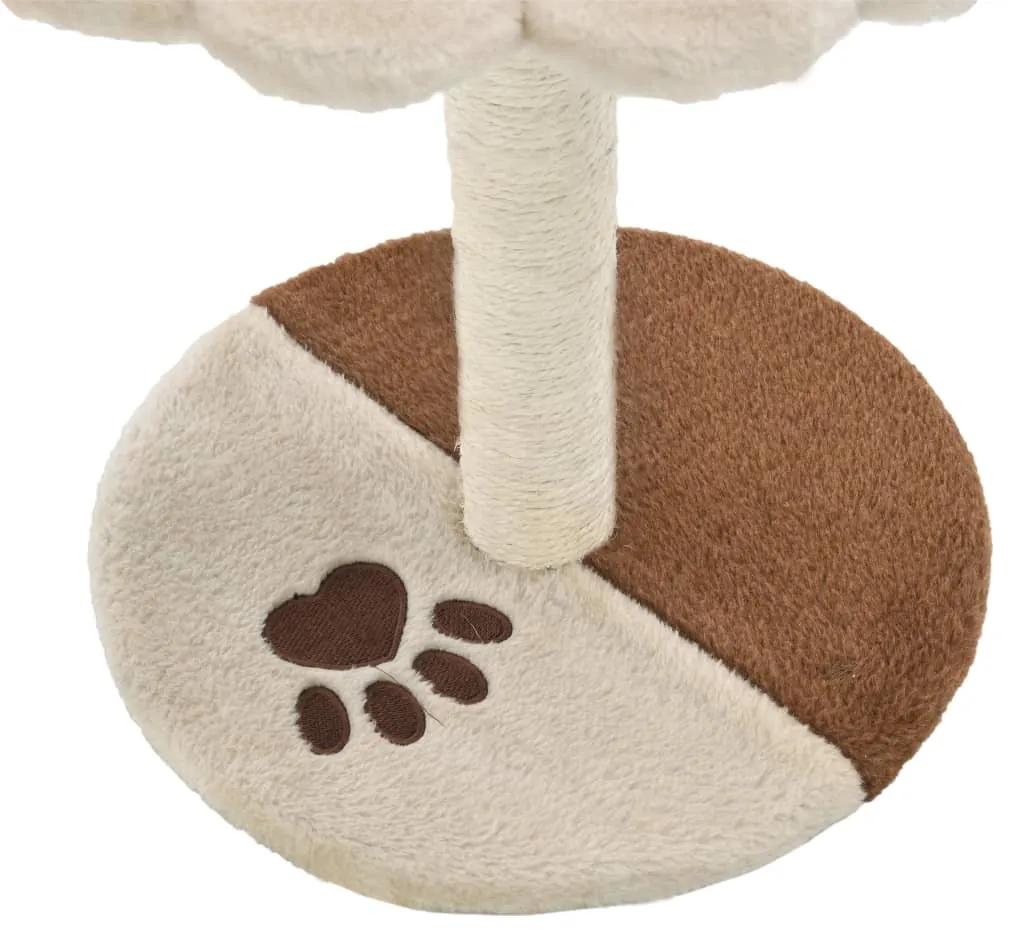 Albero per gatti con tiragraffi in sisal 40 cm beige e marrone