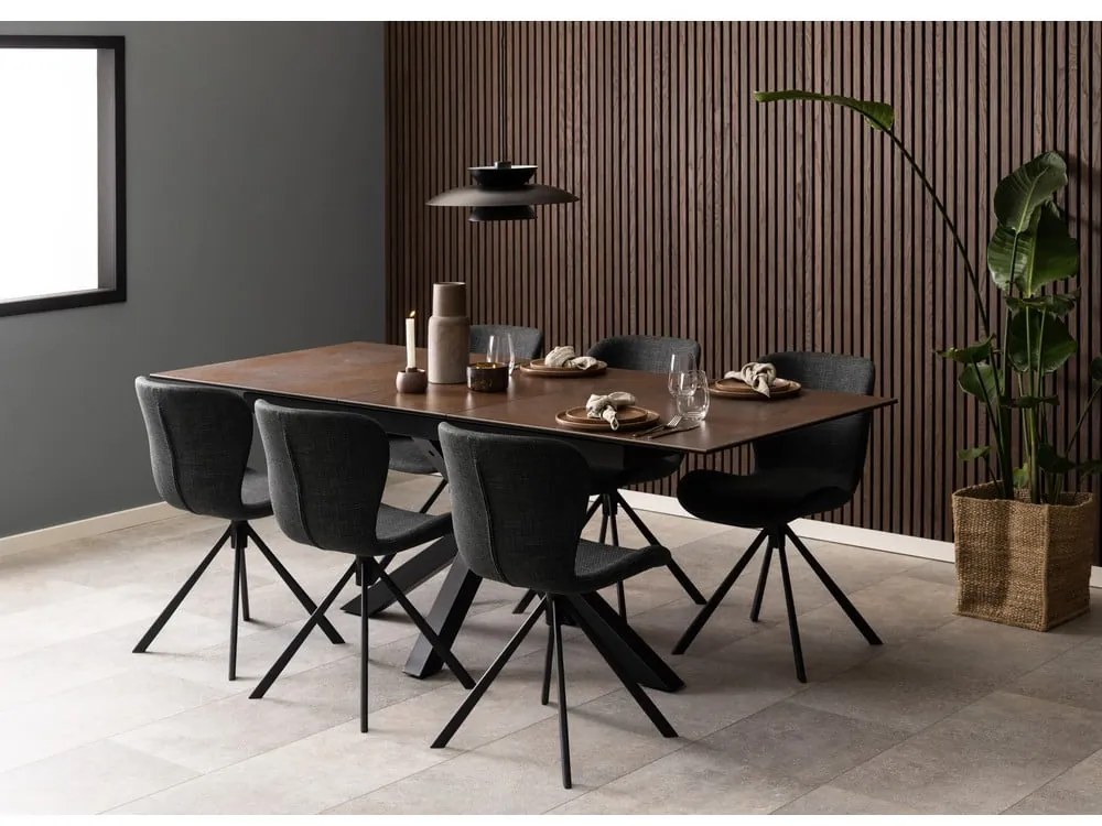 Sedie da pranzo grigio scuro in set di 2 Batilda - Actona