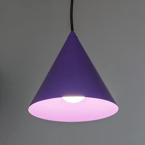 Lampada a sospensione su cavo ETNA II 1xE27/15W/230V Ø 18,5 cm viola