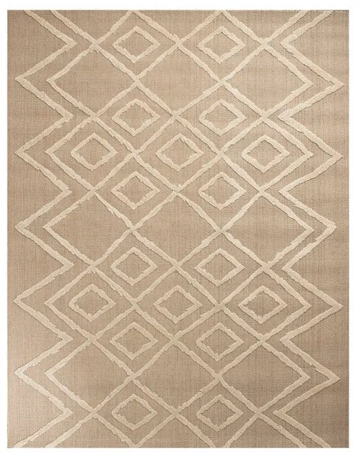 Tappeto Ayana geometrico beige naturel, L 150 x L 100 cm