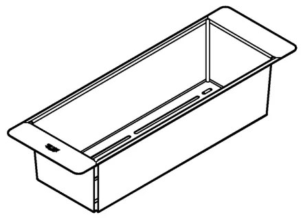 GROHE 40852SD0 - Scolapasta multifunzione 450 × 150 × 100 mm in acciaio inox