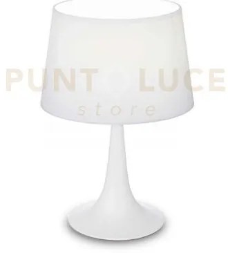 London lampada da tavolo 1 luce attacco e27 in metallo bianco h.36,5cm