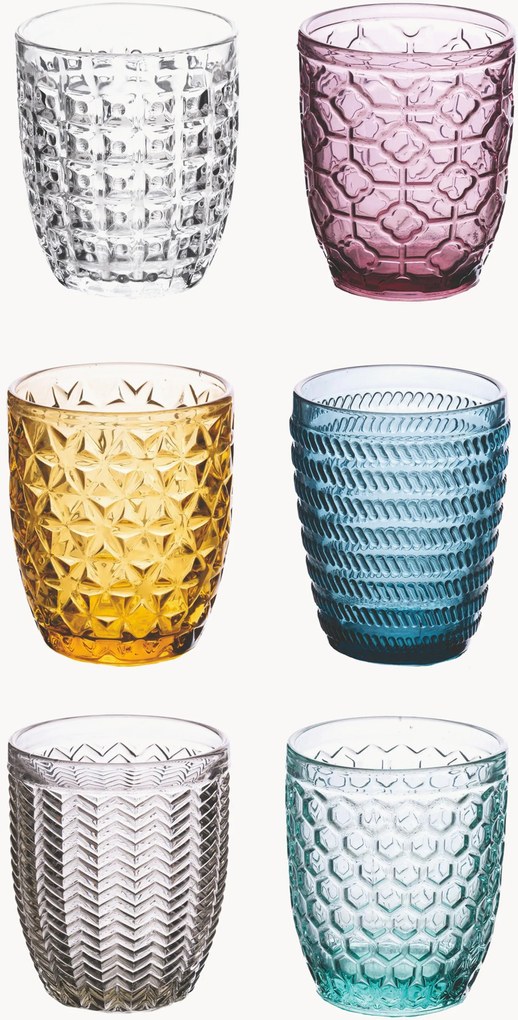 Set di 6 bicchieri Geometrie