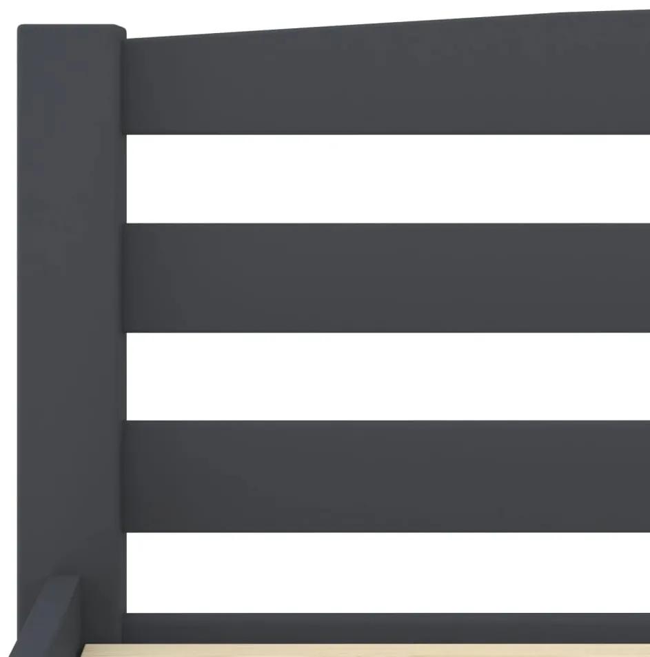Giroletto grigio scuro in legno massello di pino 100x200 cm