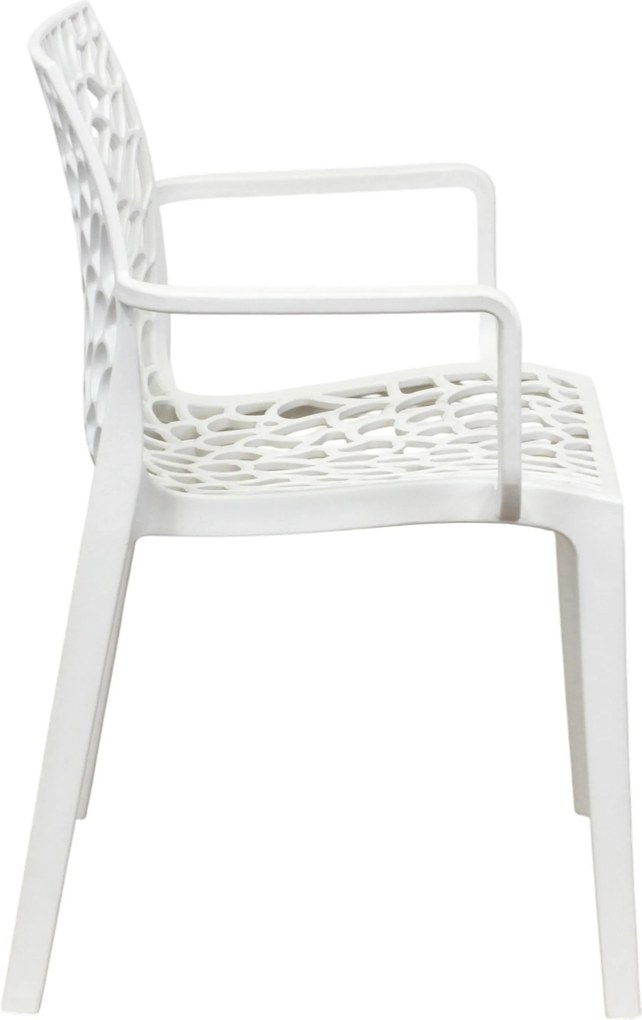 GEORGETA - poltrona moderna in polipropilene con decorazione