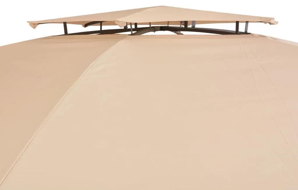 Gazebo Padiglione da Giardino con Tende Esagonale 360x265 cm