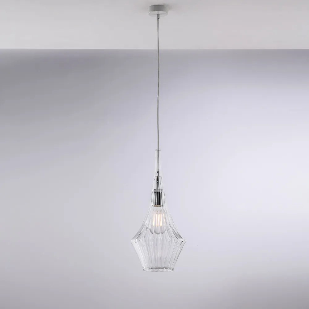 Lampadario Moderno Zeus Trasparente 1 Luce E27