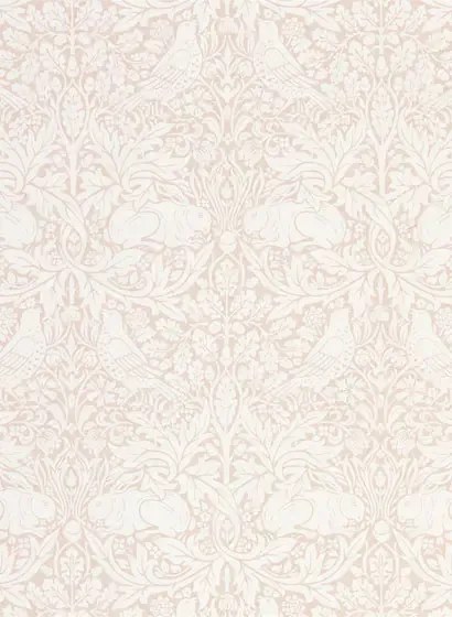 Morris & Co Carta da parati Pure Brer Rabbit - Faded Sea Pink