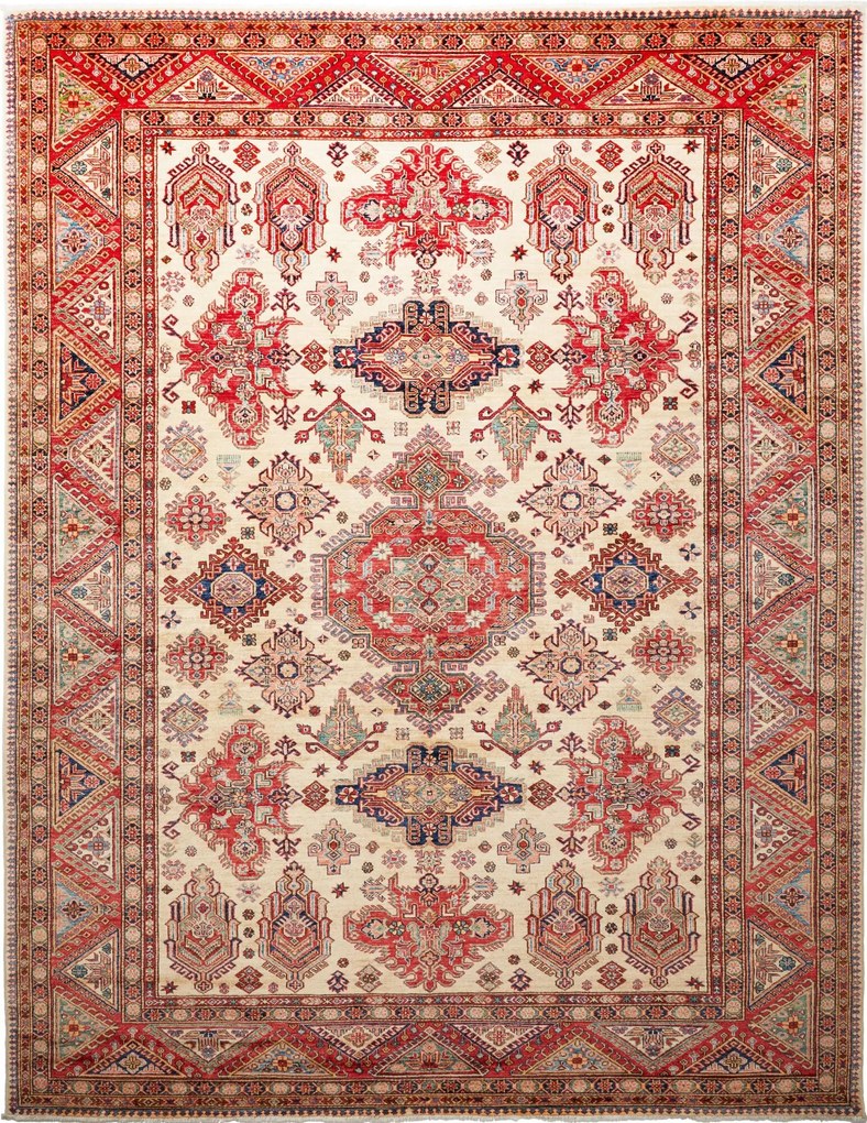 Kazak Tappeto orientale 260x330 Beige (Pakistan) Annodato A Mano