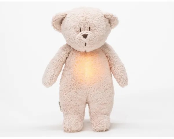 Moonie - Compagno di coccole con melodia e luce orsacchiotto 2.0 organic rosa