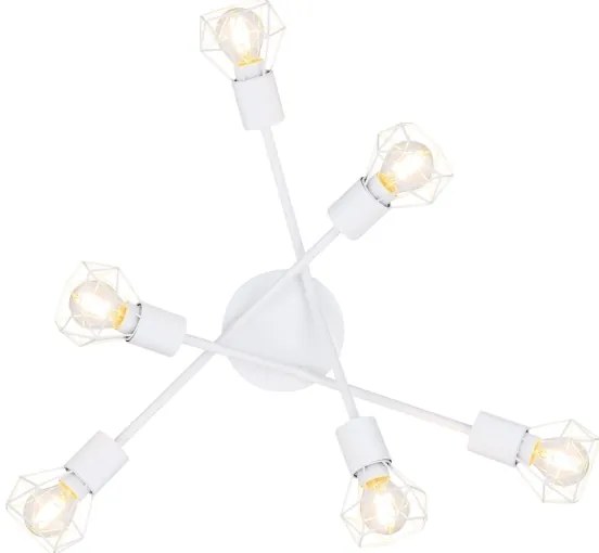 Globo 54802W-6 - Lampadario a plafone XARA 6xE14/40W/230V