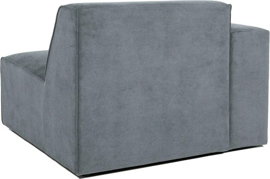 Divano componibile grigio (con penisola a sinistra) con rivestimento in velluto a coste Sting – Scandic