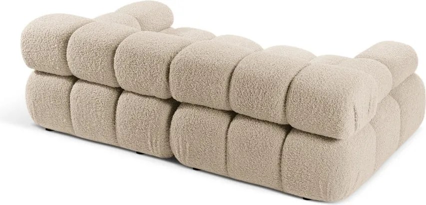 Divano componibile beige in tessuto bouclé 188 cm Bellis - Micadoni Home