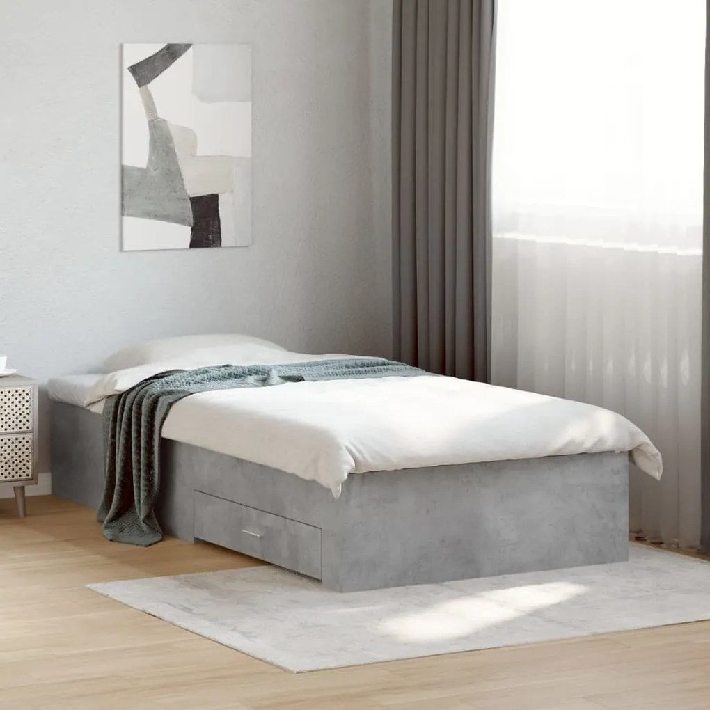 Giroletto cassetti grigio cemento 75x190 cm legno multistrato