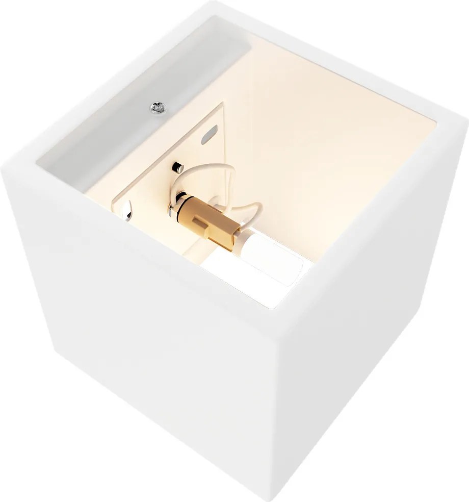 Applique da Parete Cubica G9 in Gesso Pitturabile