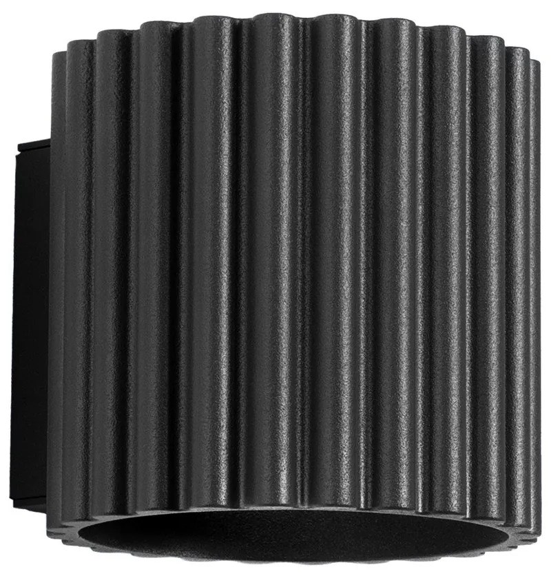 Lampada da parete nera ø 10 cm Zora – Sollux