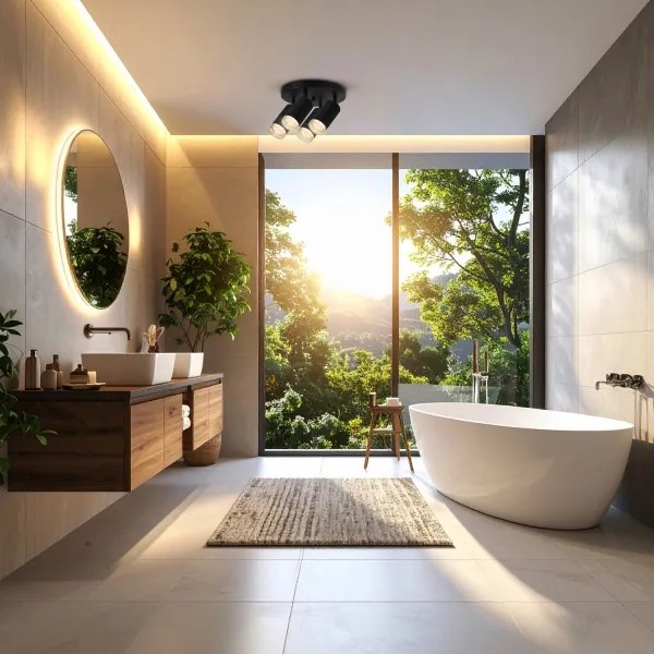 Brilagi - Luce Spot da bagno SELE AQUA 4xGU10/30W/230V IP44 nero