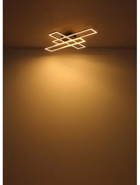 Globo 67208-40G -Plafoniera LED DAKARI 40W/230V 3000K 60x80 cm nero/oro