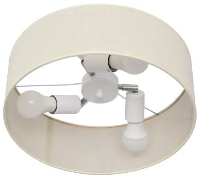 Lampadario a sospensione con supporto rigido ALBA 3xE27/15W/230V panna