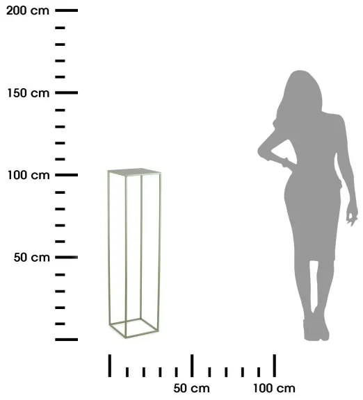 Portafiori 100x24 cm verde scuro