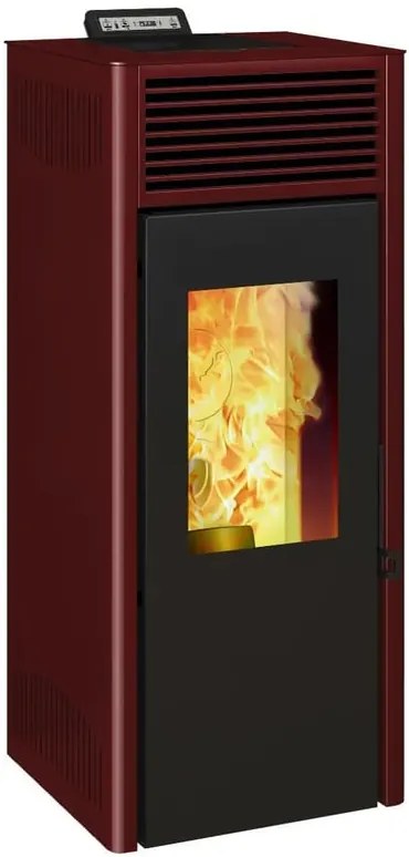Stufa a pellet ventilata NOLA 10 PLUS 9.5 kW rosso