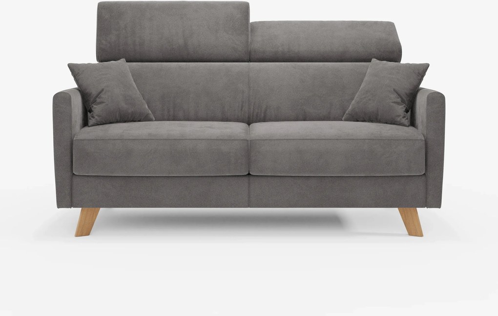 Francy divano letto con poggiatesta regolabili - 100% sfoderabile in elegante tessuto smacchiabile T30