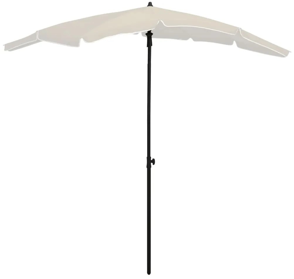 Ombrellone Da Giardino Con Palo 200x130 Cm Sabbia /