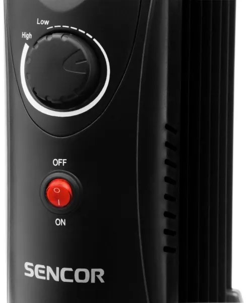 Sencor - Radiatore ad olio a 7 elementi, 700 W/230 V, nero